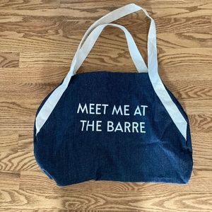 MEET ME AT THE BARRE DUFFEL GYM BAG NWOT